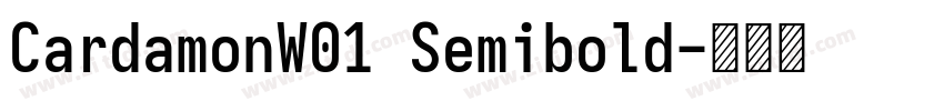 CardamonW01 Semibold字体转换